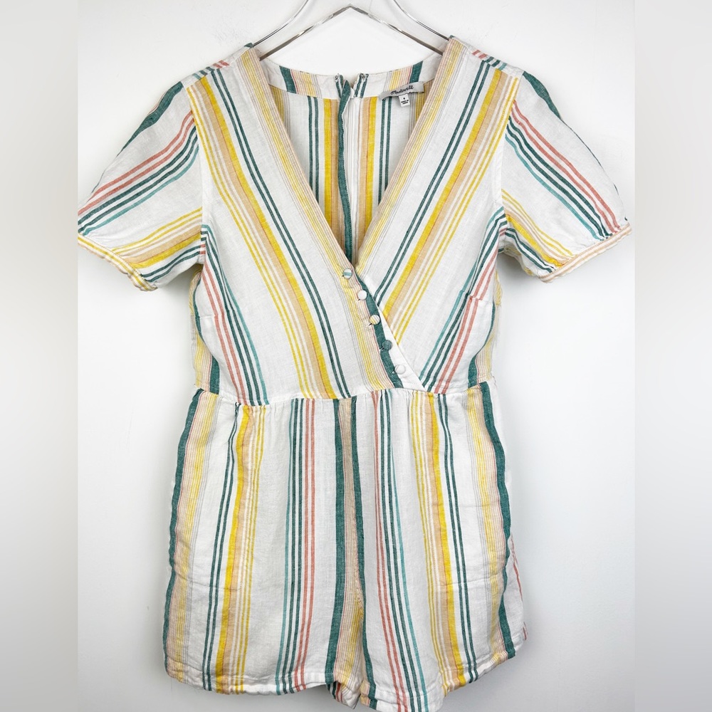 Madewell 100% Linen Romper Women’s Size 4